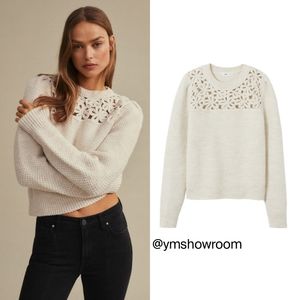 MANGO Flowers knit sweater